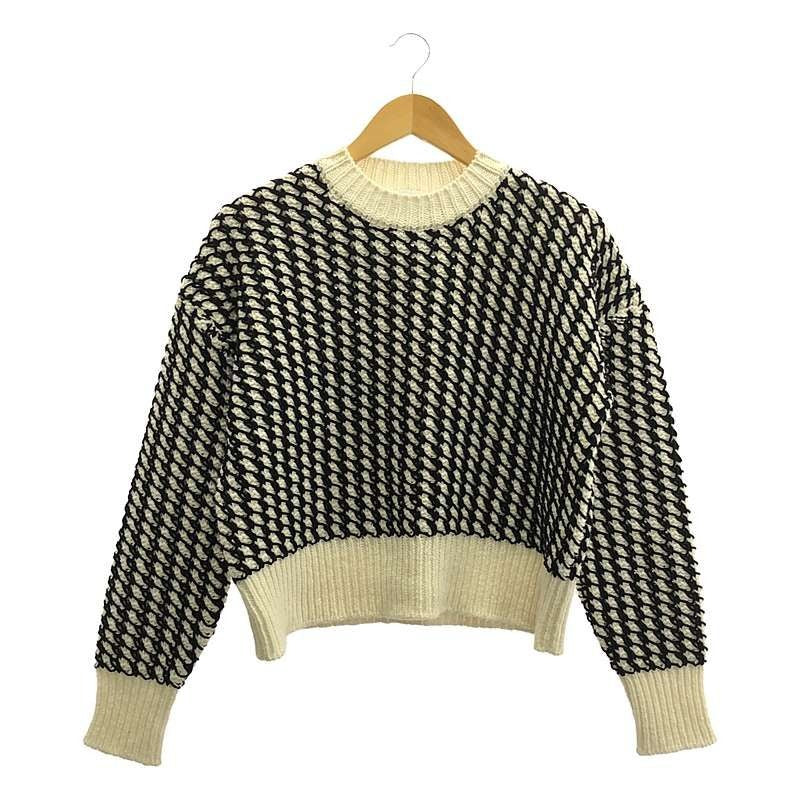 Bottega Veneta Textured Knit Sweater Knitwear S Black White