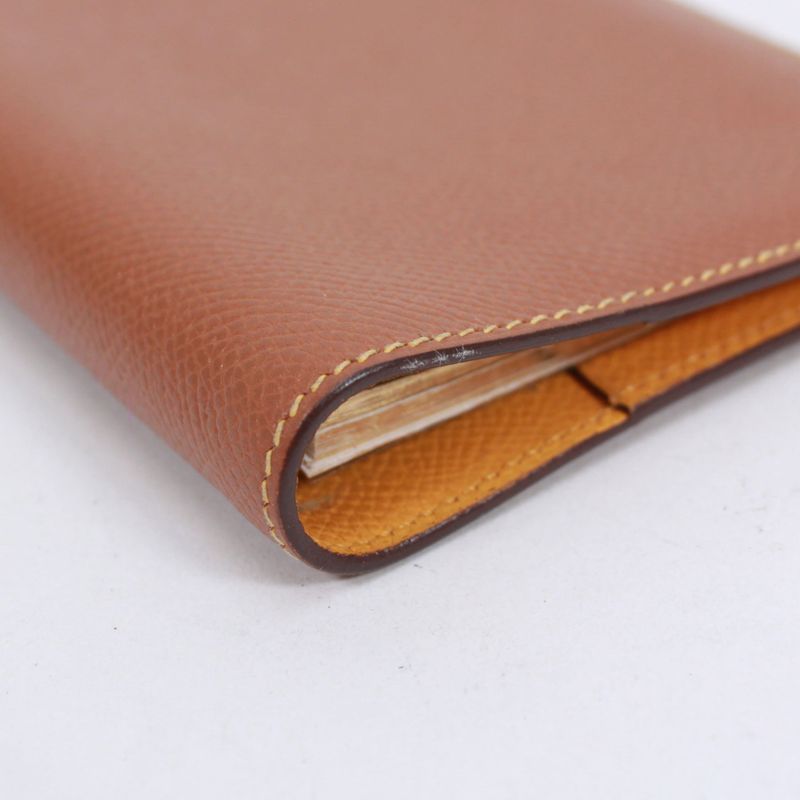 Hermes Agenda GM Leather Yellow And Brown Wallets And Accessories Silver