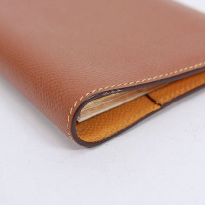 Hermes Agenda GM Leather Yellow And Brown Wallets And Accessories Silver