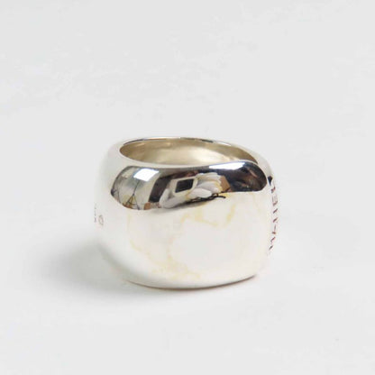 Chanel Vintage Logo Ring SV 925 Silver Size 10 Weight 18 g Ladies