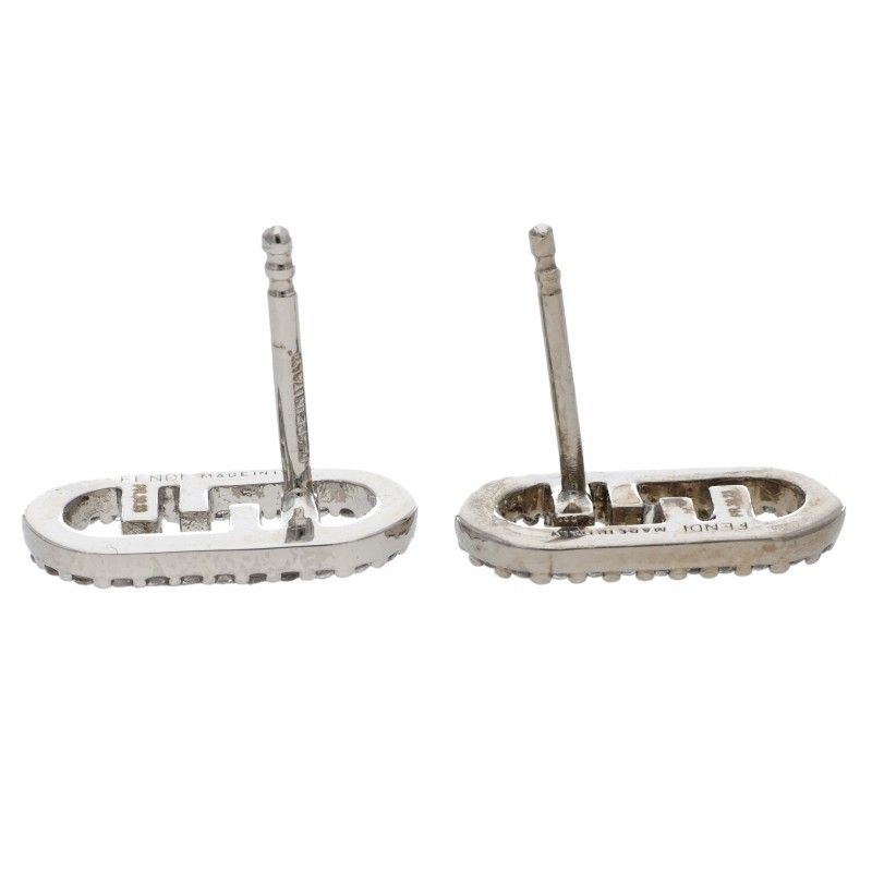 Fendi Orlok Rhinestone FF Motif Earrings Women