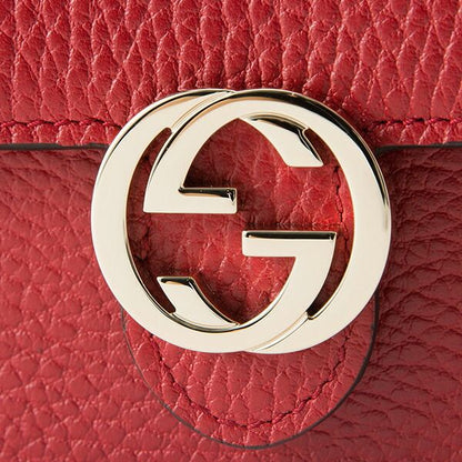 Gucci Clutch And Second Bag Shoulder Bag Dollar Calf Red
