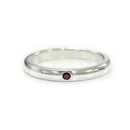 Tiffany & Co Silver Stacking Band 1 P Ring 2.5 g Red 925 Engraved