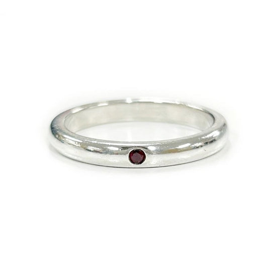 Tiffany & Co Silver Stacking Band 1 P Ring 2.5 g Red 925 Engraved