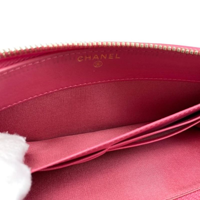 Chanel Long Wallet Long Zip Round Wallet Ap1590 Matelasse Lambskin Coco Mark