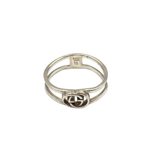 Gucci Interlocking Open Band Silver Ring