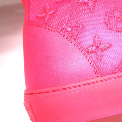 Louis Vuitton Tattoo Line High Cut Sneakers 8 Neon Pink Mesh