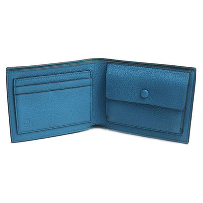 Gucci Logo Coin Wallet Bifold Wallet Blue 658681 Men's Preowned