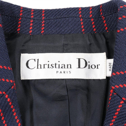 Dior Tailored Jacket Wool Navy Red — view 3