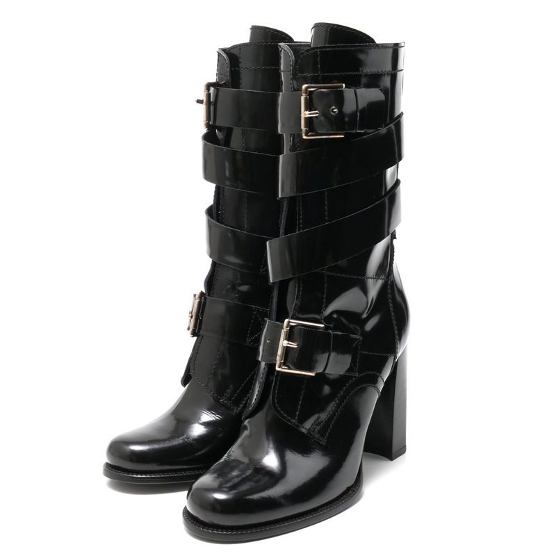 Celine Boots Size 35.5c Middle Boots Belt Shoes Made In Italy