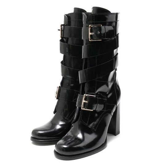 Celine Boots Size 35.5c Middle Boots Belt Shoes Made In Italy