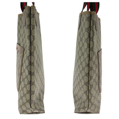 Gucci Vintage Old Gucci Sherry Line Beige Brown GG Supreme Canvas 39 02 003