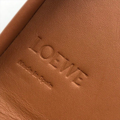 Loewe Heel Pouch Small Soft Calf Coin Card Case Shoulder Bag Crossbody Brown