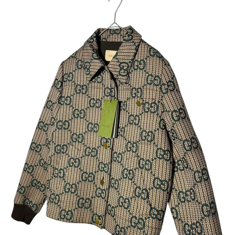 Gucci Cruise 2024 25 Collection GG Logo Wool Bomber Jacket GG Logo Wool Bomber