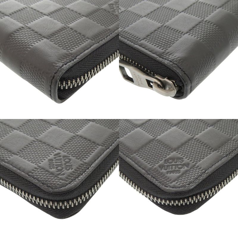 Louis Vuitton Damier Infini Zippy Wallet Vertical N63548 Onyx 2016 Long Wallet