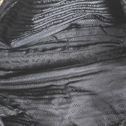 Prada Shoulder Bag Diagonal Bag Black Leather 35bs145