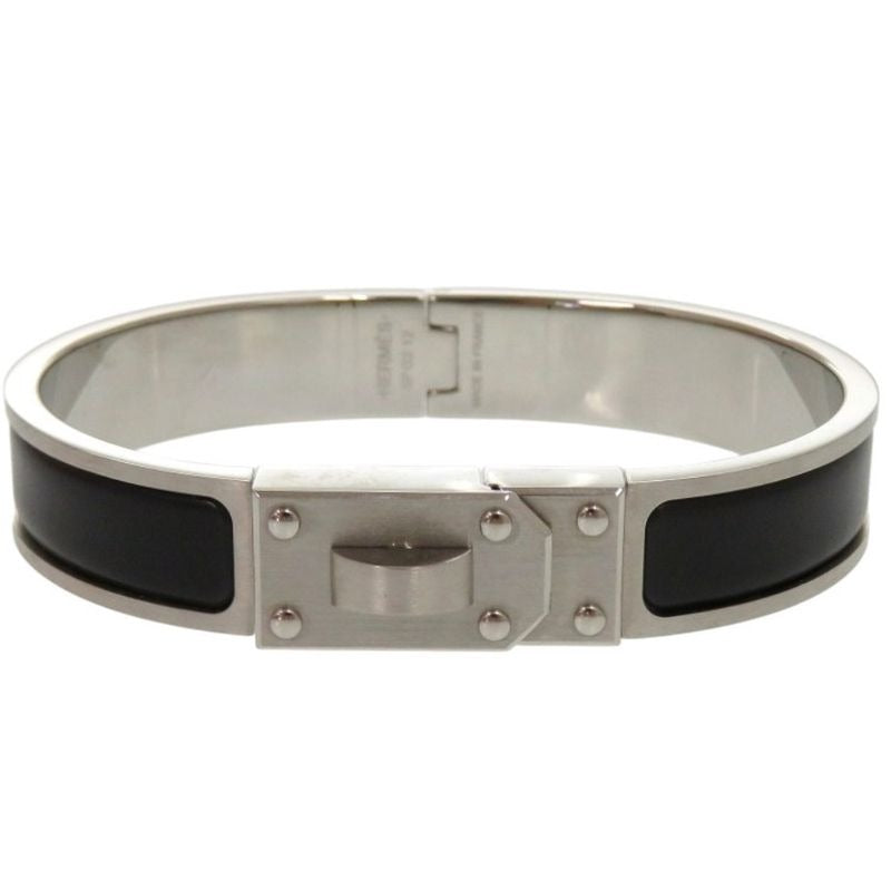 Hermes Kelly Men Sp0212 Metal Noir Black Matte Bangle 1698