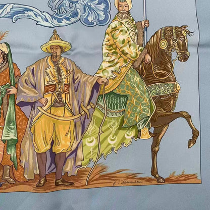Hermes Carre 90 Silk Scarf Bandana Turqveries en L'honneur de Mht Turkish March — view 8
