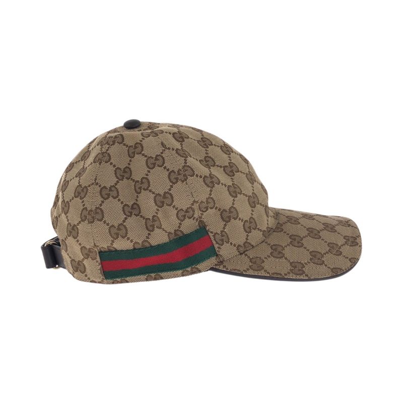 Gucci Sherry Line Size M/58cm (2283in) Beige Brown GG Canvas 200035 Cap Unisex