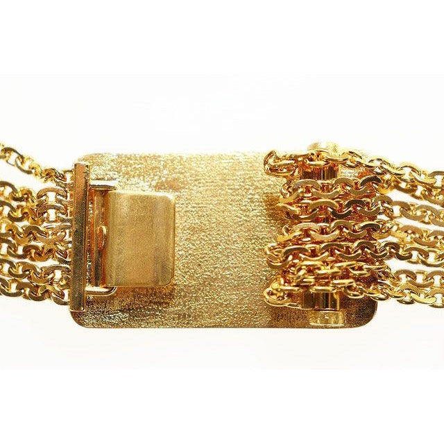 Chanel Logo Plate Chain Belt Vintage Gold Aa — view 4