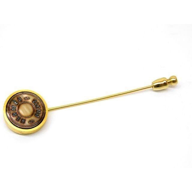 Hermes Shell Pin Brooch Gold