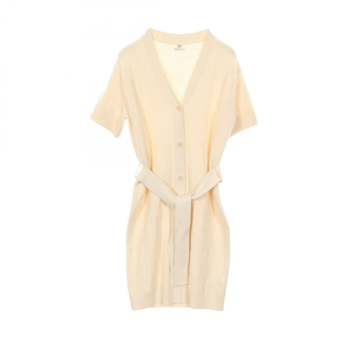 Hermes Cardigan Knit Ivory Wool
