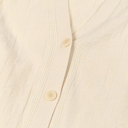 Hermes Cardigan Knit Ivory Wool — view 7