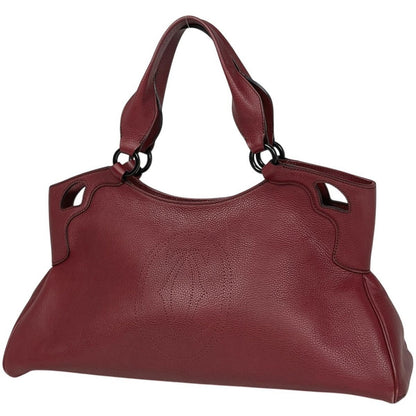 Cartier Marcello de Handbag Leather Red