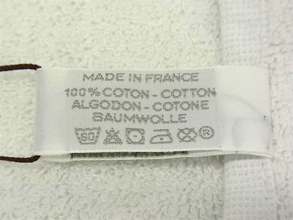 Hermes H Logo 100% Cotton Handkerchief Mini Towel White And Light Blue Ay5212