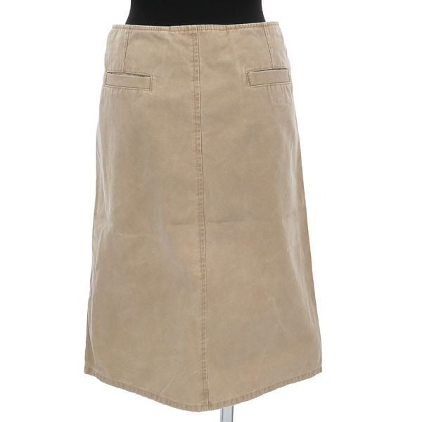 Chanel Denim Skirt Cotton Beige