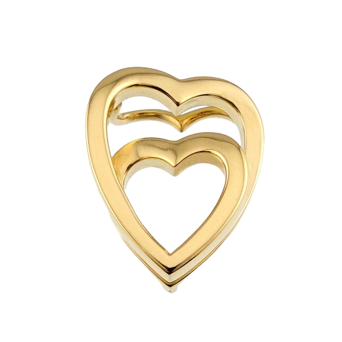 Cartier Interlace Heart Pendant Top 18k YG Yellow Gold