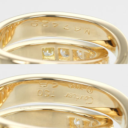 Cartier Paris 18K Yellow Gold And Diamonds #8 Ladies 12.9g Ring