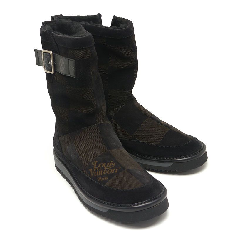 Louis Vuitton Cozy Line NIGO Collaboration Mouton Boots 8 Black