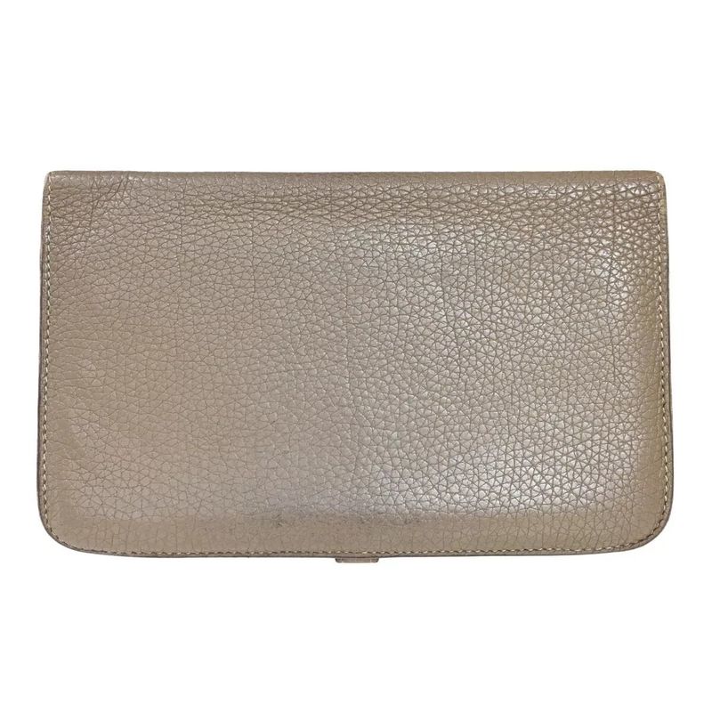 Hermes Dogon GM Togo Bi-color Beige Silver Hardware Stamped □M (2009) Long