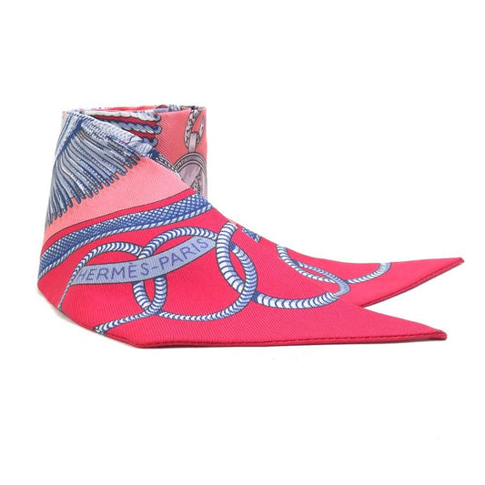 Hermes Scarf Twirly Silk Pink Multicolor