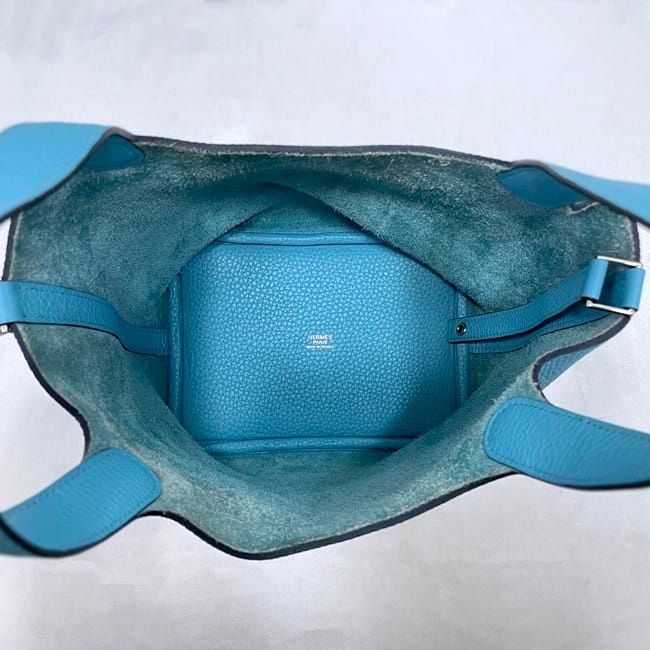 Hermes Handbag Picotin Lock PM Light Blue Jean Excellent Condition