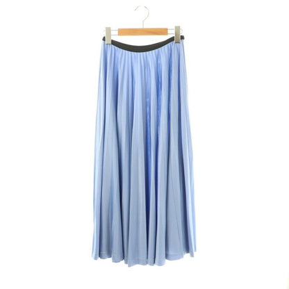 Celine Triacetate Pleated Long Skirt 34 Blue Black DO OS