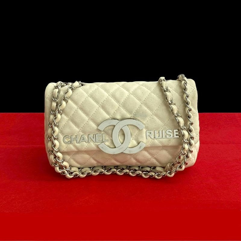 Chanel Chanel Cruise Collection Quilted Canvas Shoulder Bag