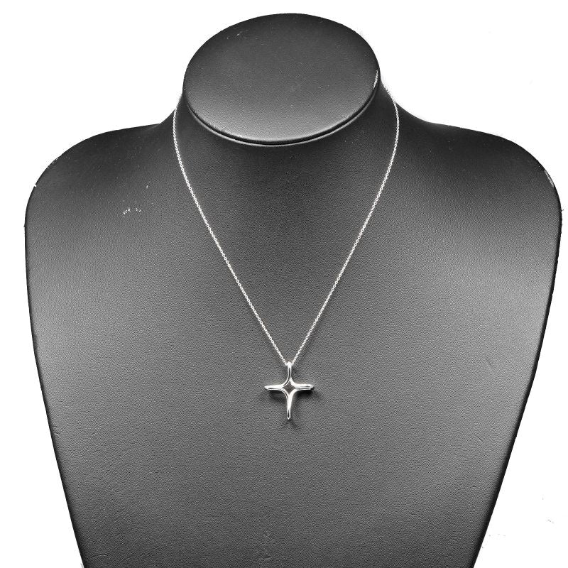Tiffany & Co Open Cross Silver 925 Ladies 3.28g Necklace