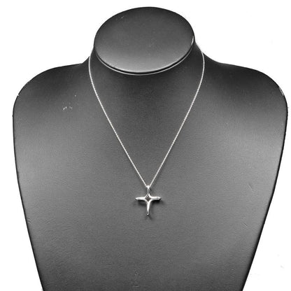 Tiffany & Co Open Cross Silver 925 Ladies 3.28g Necklace