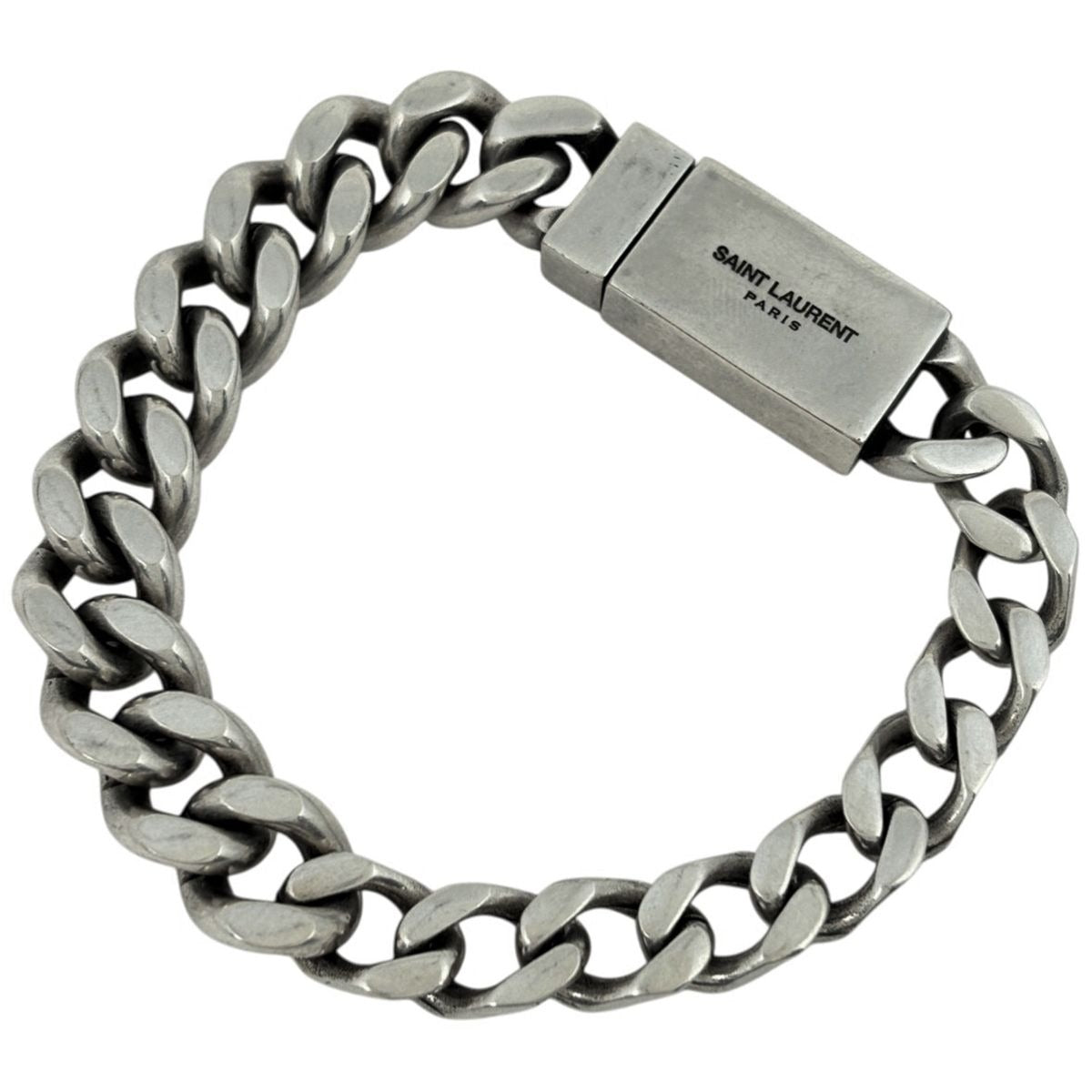 Saint Laurent Logo Chain Bracelet Silver