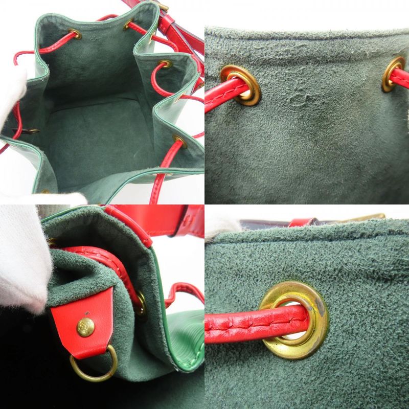 Louis Vuitton Shoulder Bag Petite Noe M44147 Epi Leather Green Red Gold