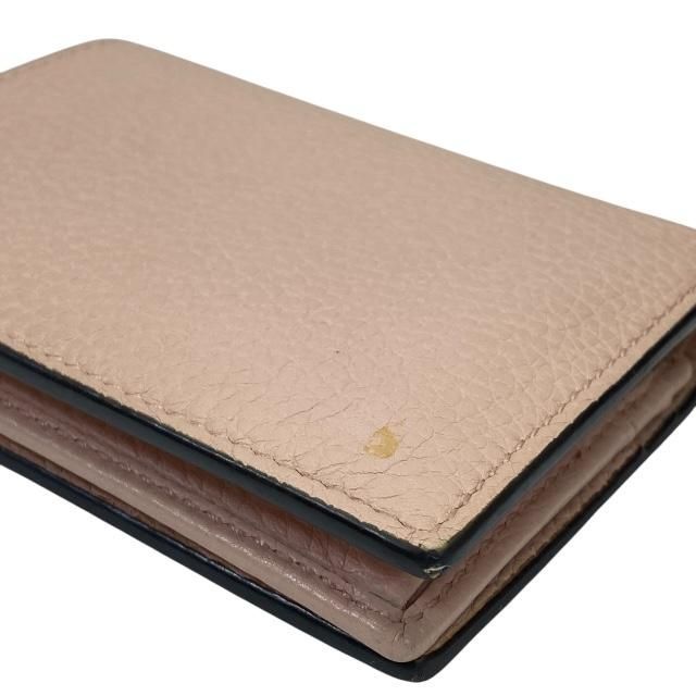Gucci 460185 Animalier Bee Fold Wallet Compact Wallet Mini Wallet Leather Pink