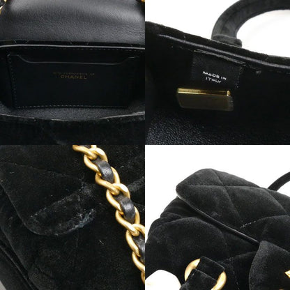 Chanel Velvet Mini Beau Ring 2024 VIP Christmas Gift 2 Way Shoulder Bag Black