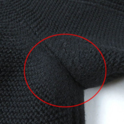 Hermes 20AW 100% Wool H Motif Long Sleeve Knit Top Black 38 Made In Italy