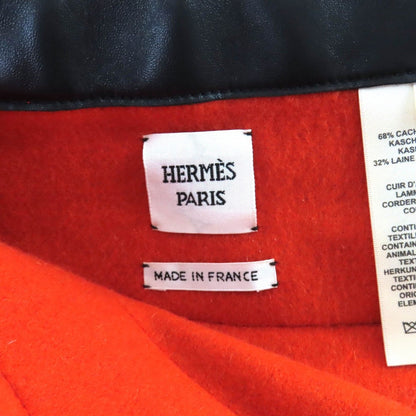 Hermes Cashmere Wool Blend Charm Plaid Trapezoid Skirt Multi — view 7
