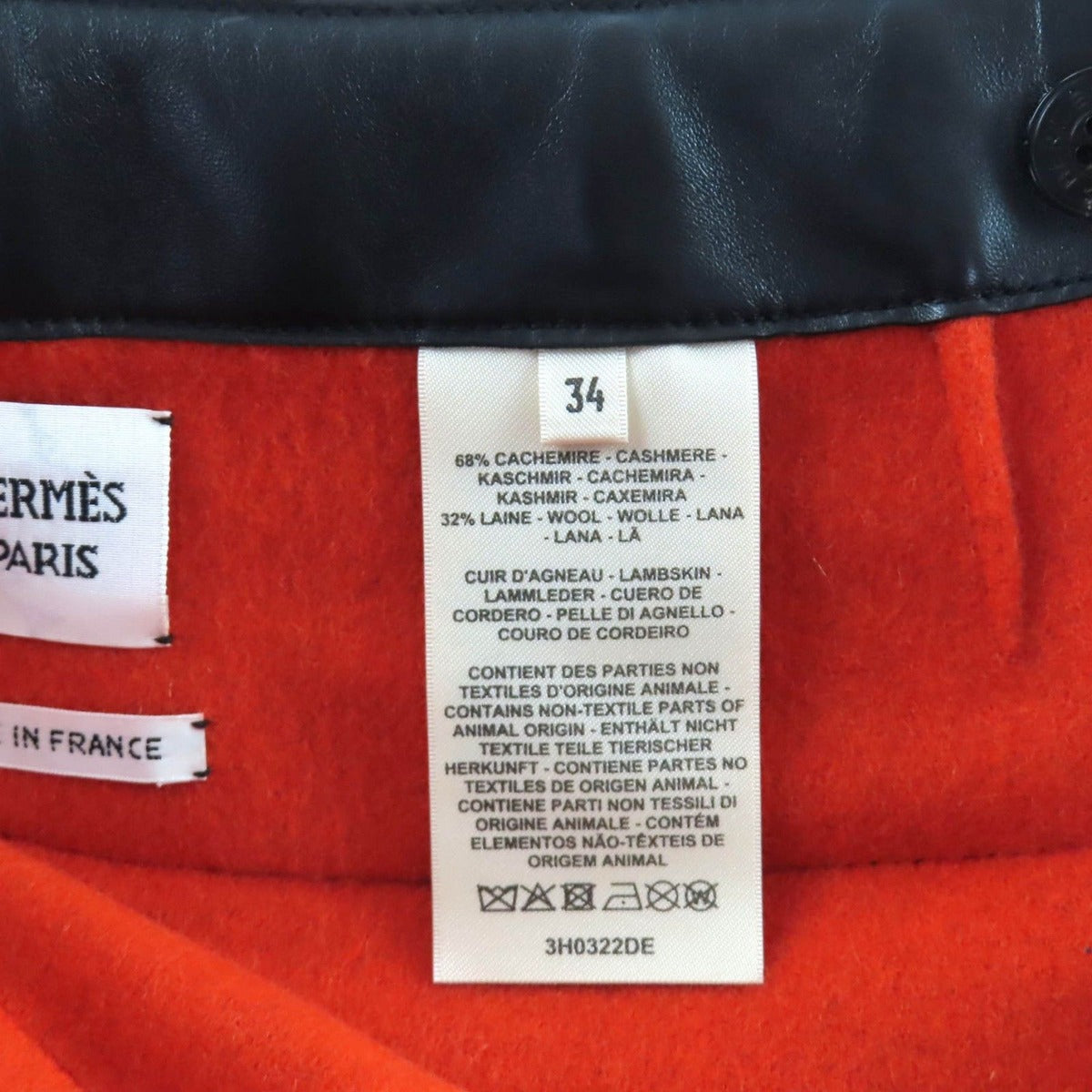 Hermes Cashmere Wool Blend Charm Plaid Trapezoid Skirt Multi — view 8