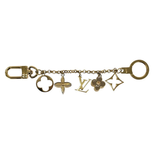 Louis Vuitton Fleur de Monogram Gold Metal Key Holder Bag Charm
