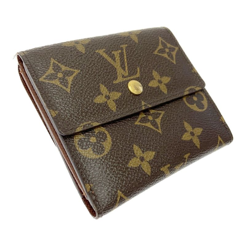 Louis Vuitton M61654 Monogram PVC Portefeuille Elise Brown 403621 Folding Wallet