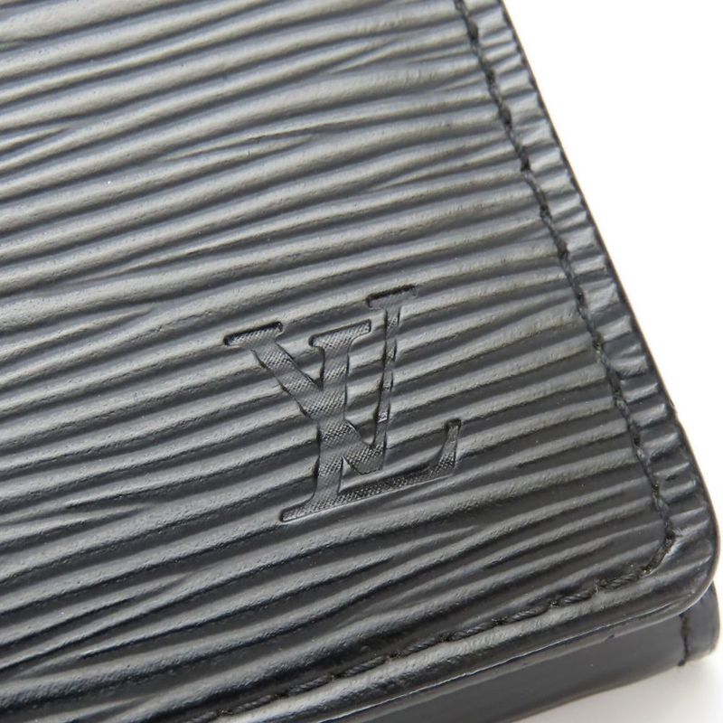 Louis Vuitton Card Case Envelop Carte De Visite M56169 Epi Leather Noir Black